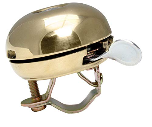 Crane Bike Bell, Brass, Riten Bicycle Bell, Rotary Action, Made in Japan for City Bikes, Cruisers, Road Bikes or MTB, Fits Handlebar diameters 22.2 to 26.0mm - Image 1