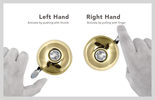 Crane Bike Bell, Brass, Riten Bicycle Bell, Rotary Action, Made in Japan for City Bikes, Cruisers, Road Bikes or MTB, Fits Handlebar diameters 22.2 to 26.0mm - Image 4