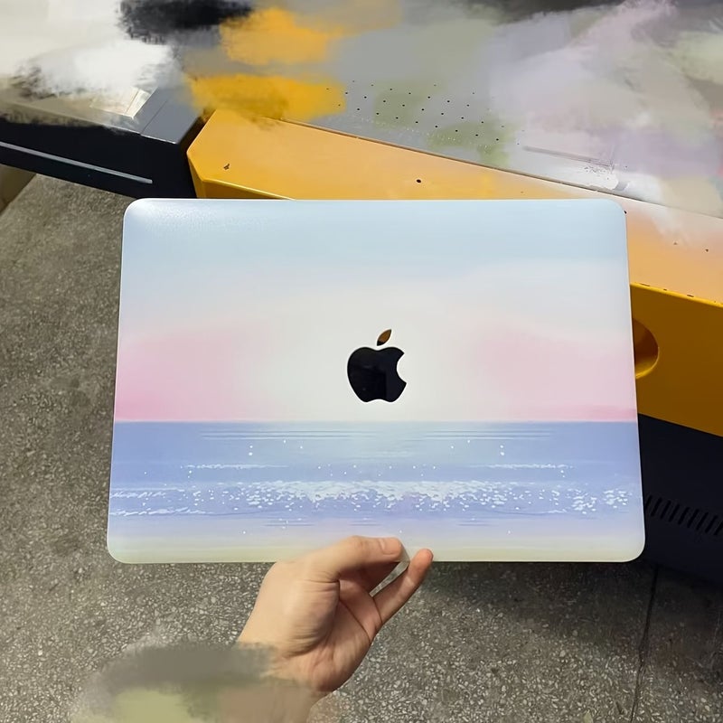 غلاف كمبيوتر محمول شبه صلب بنقوش إبداعية مطبوعة لأجهزة MacBook Air Pro بمقاسات 11 12 13 14 15 16 بوصة موديلات 2021 2020 2019 2018 M1 M2 M3 A2337 شاشة ريتينا 13.3 بوصة A1425 A1502 غطاء علوي بدون شعار مجوّف مع غطاء سفلي - Image 3