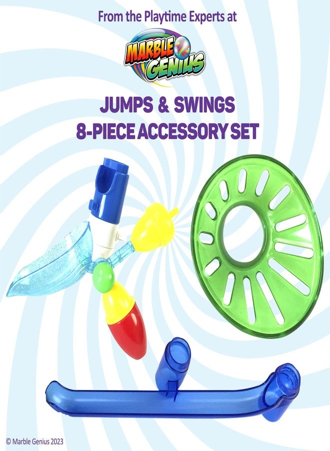Marble Genius Jumps & Swings, 8pcs Marble Run Accessory Set for Kids Ages 4+, Fun Ultimate Marble Track Race Add-on Kit for Teens STEM - Image 2