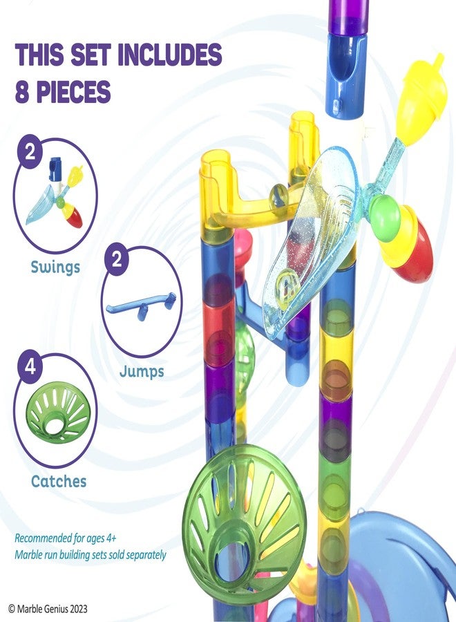 Marble Genius Jumps & Swings, 8pcs Marble Run Accessory Set for Kids Ages 4+, Fun Ultimate Marble Track Race Add-on Kit for Teens STEM - Image 3
