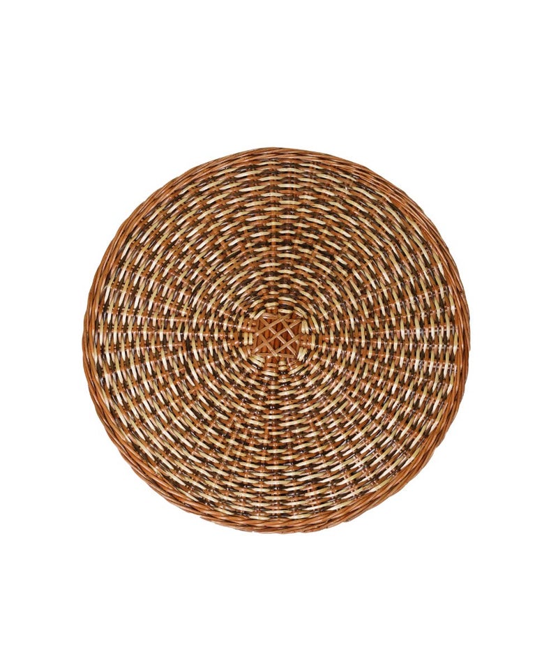 Kadam Haat Handmade Wicker Wall Plate Combo | Wall Decor Hanging Wall Plates For Living Room Bedroom & Home Decoration (Natural, Set of 2-18" & 15") - Image 2