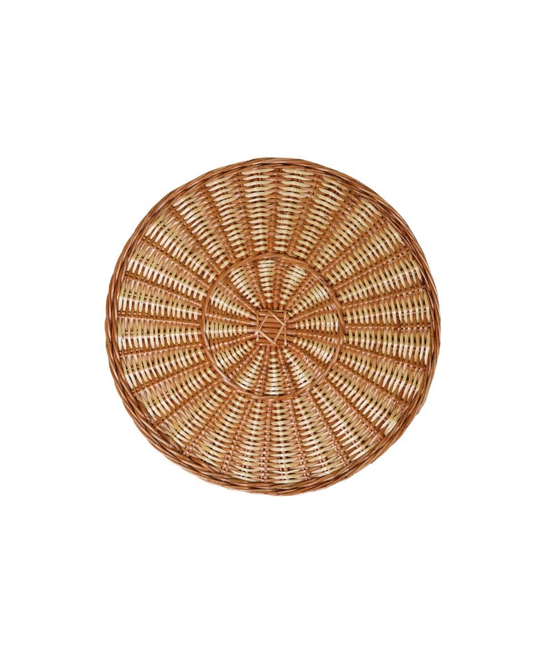 Kadam Haat Handmade Wicker Wall Plate Combo | Wall Decor Hanging Wall Plates For Living Room Bedroom & Home Decoration (Natural, Set of 2-18" & 15") - Image 3