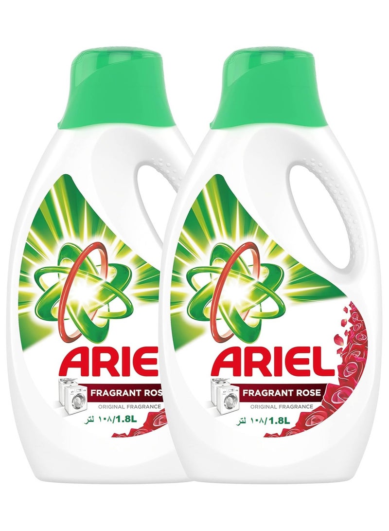 Ariel Automatic Power Gel Laundry Detergent, Fragrant Rose Scent, 1.8 L Pack of 2 - Image 1