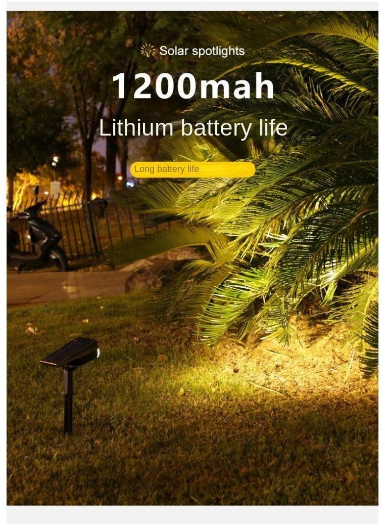 خاجول مصابيح LED تعمل بالطاقة الشمسية مقاومة للماء لإضاءة الحدائق الخارجية لتزيين الفناء والمناظر الطبيعية، مصباح حديقة مثبت على الأرض (ضوء أبيض 2)  - Image 5