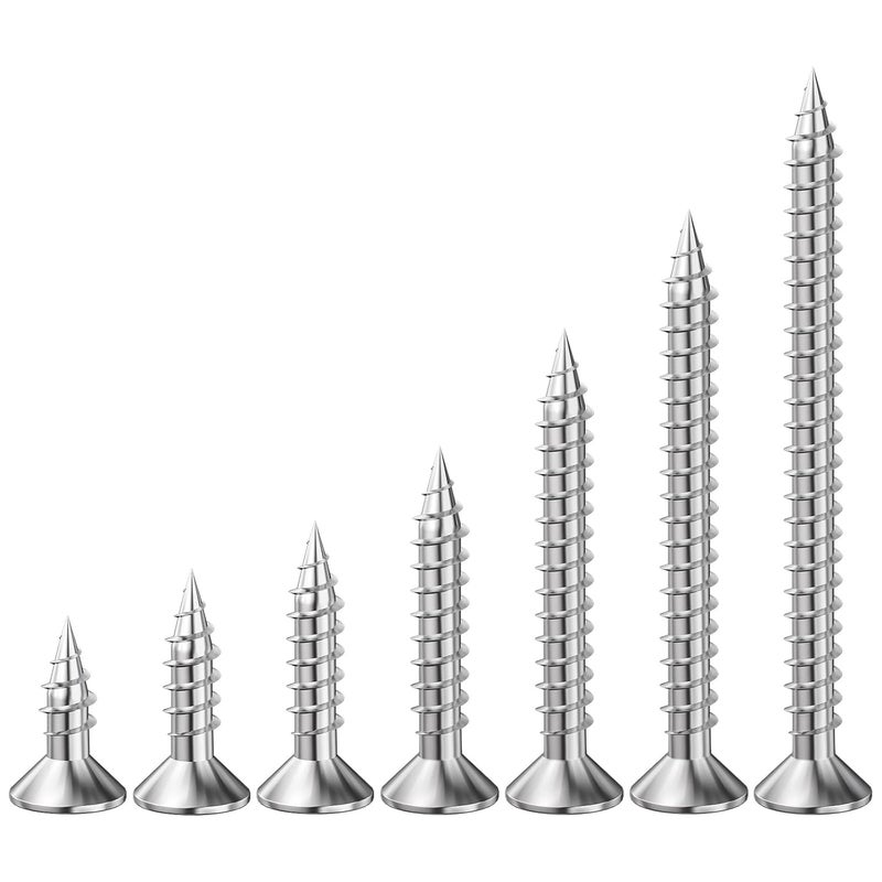 Wensilon Store (400Pcs) #8x3/4 Wood Screw Quick Metal Self Tapping Flat Head 304 Stainless Steel - Image 3