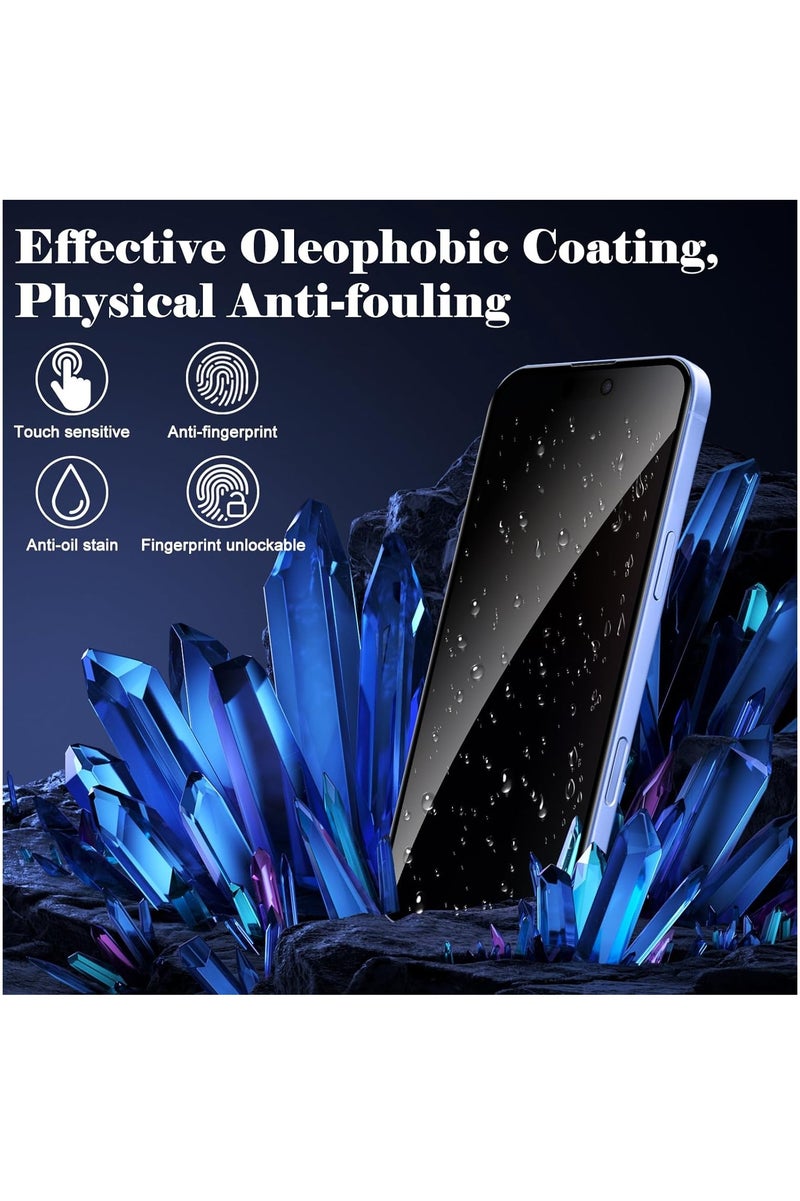 2 Pack Privacy Screen Protector for iPhone 17/ iPhone 17 Pro,[30° Anti-Spy][9H Hardness][Anti Scratch][Bubble Free] Tempered Screen Protector for iPhone 17/17 Pro 6.3-Inch (Boxed, 2PCS) - view 2