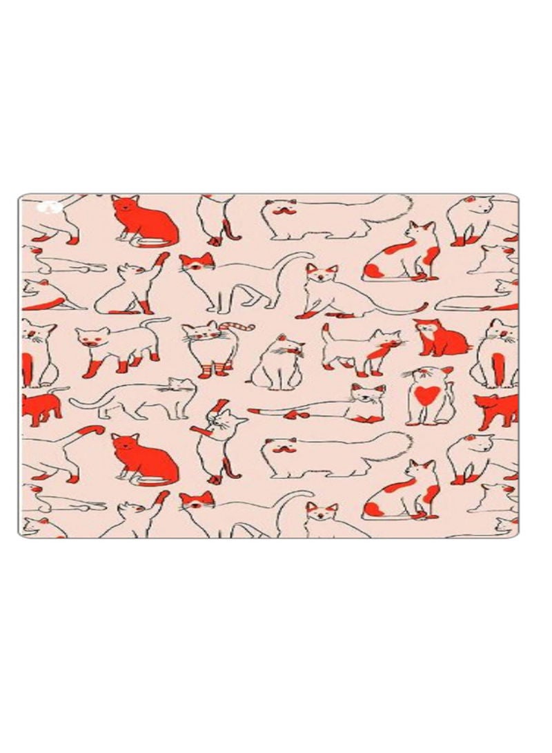 RKN Printed Anti-Slip Gaming Mouse Pad Beige/Orange