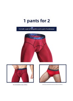 Generic Mens Slim Fit Warm Autumn Pants Nine-Point Thermal Underwear Grey  - Image 3