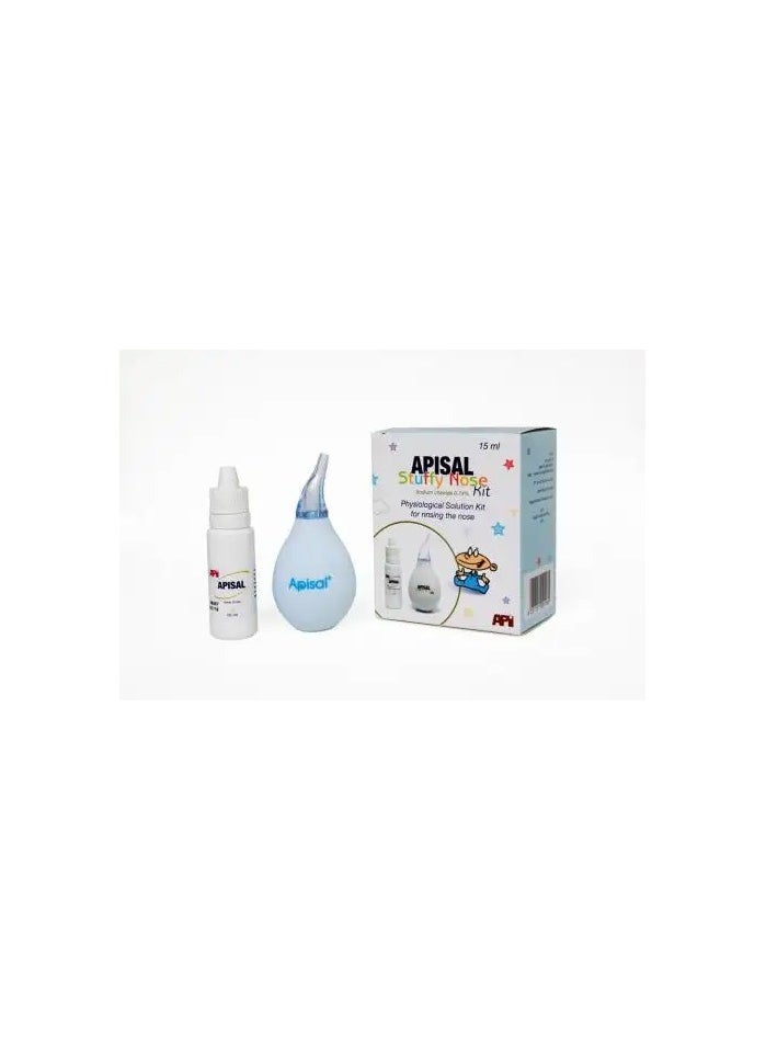 APISAL - Nasal Drops With Aspirator 15 Ml Solution For Cleaning Nose - Image 1