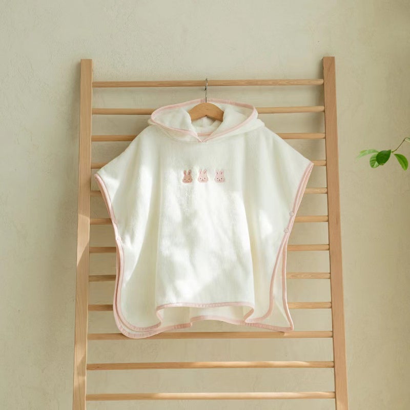 South Korea Baby Ins Children Bath Towel Cloak Cotton Absorbent Bathrobe Cute Cartoon Home Beach Beach Bath Towel - Image 1