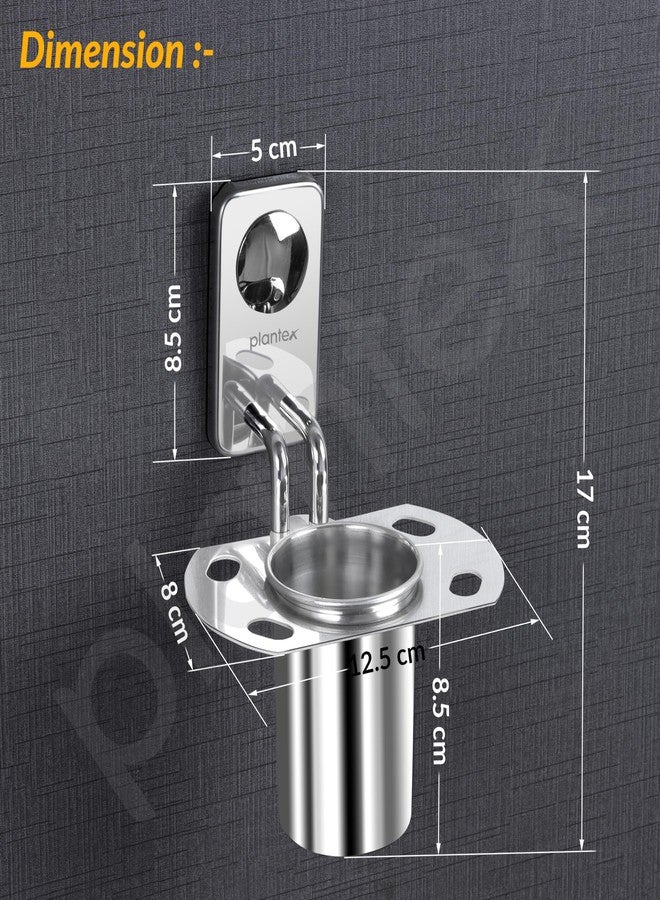 Plantex Metro Platinum Stainless Steel Tooth Brush Holder/Tumbler Holder/Bathroom Accessories - Image 5