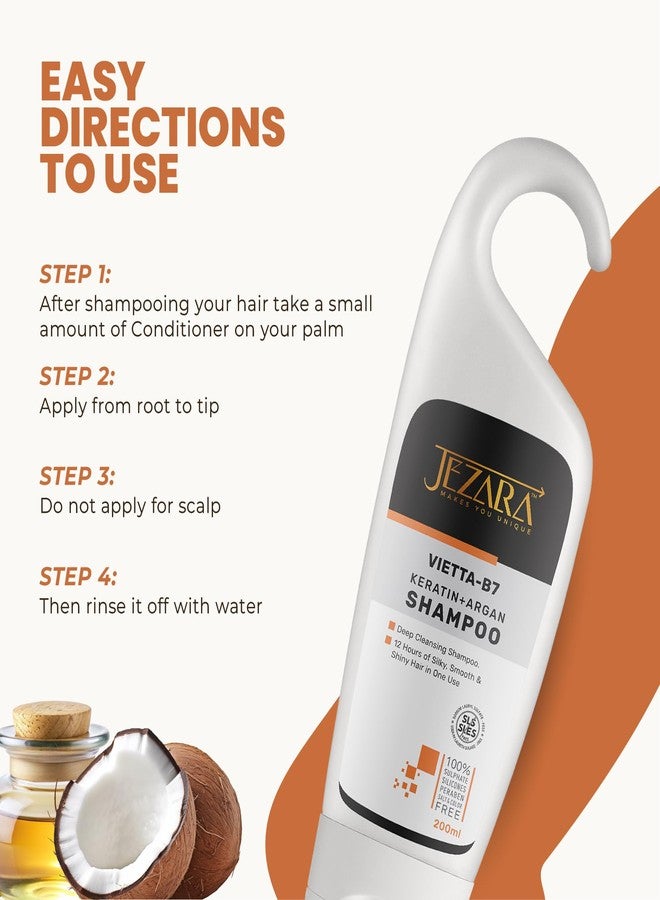 JEZARA Vietta-B7 Keratin-Based Onion + Argan Hair Conditioner | For Stronger, Healthier & Shinier Hair | For Men & Women | 200ml - Image 2