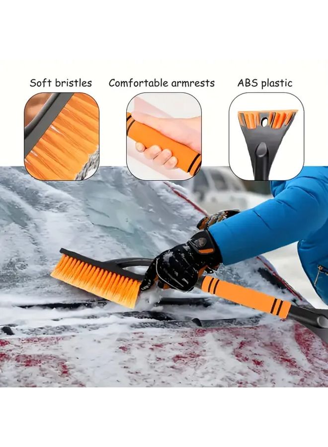 Blue 2pcs Detachable Car Snow Brush With Ice Scraper For Sedan SUV And Truck - Image 3