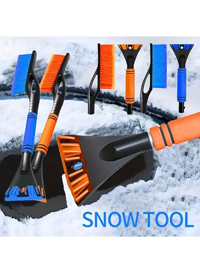 Blue 2pcs Detachable Car Snow Brush With Ice Scraper For Sedan SUV And Truck - Image 1