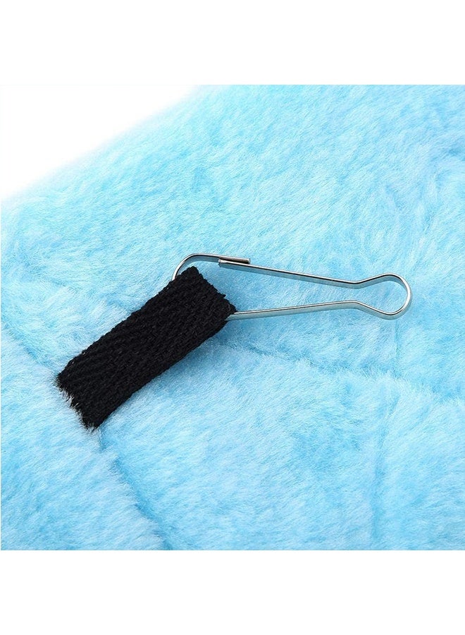 Peony Parrot Hammock Bird Nest, Warm Soft Plush Bird Hammock Winter Hanging Cage Tent for Parrot, Small Blue Parrot Bed with Cotton Pouch, Blue, S - Image 5