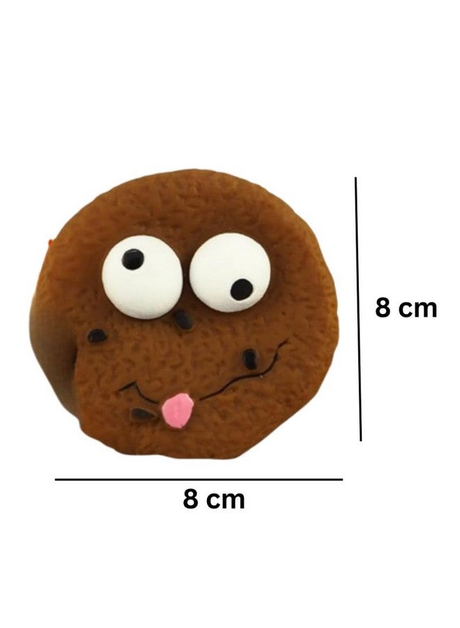 بت لعبة الكلب على شكل دونات الشوكولاتة تصدر صوتًا مزعجًا وتنظف الأسنان وتحميها وتمضغها - Image 3