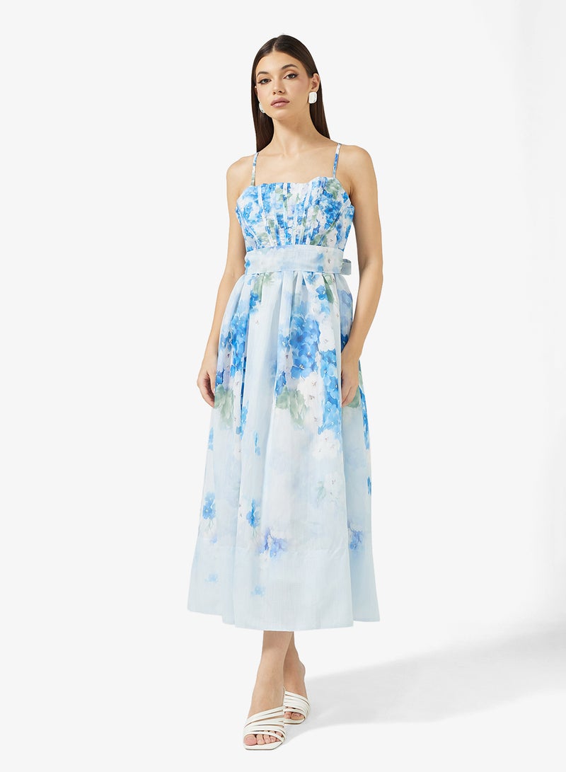 ايلا فستان مطبوع بأشرطة - Image 4