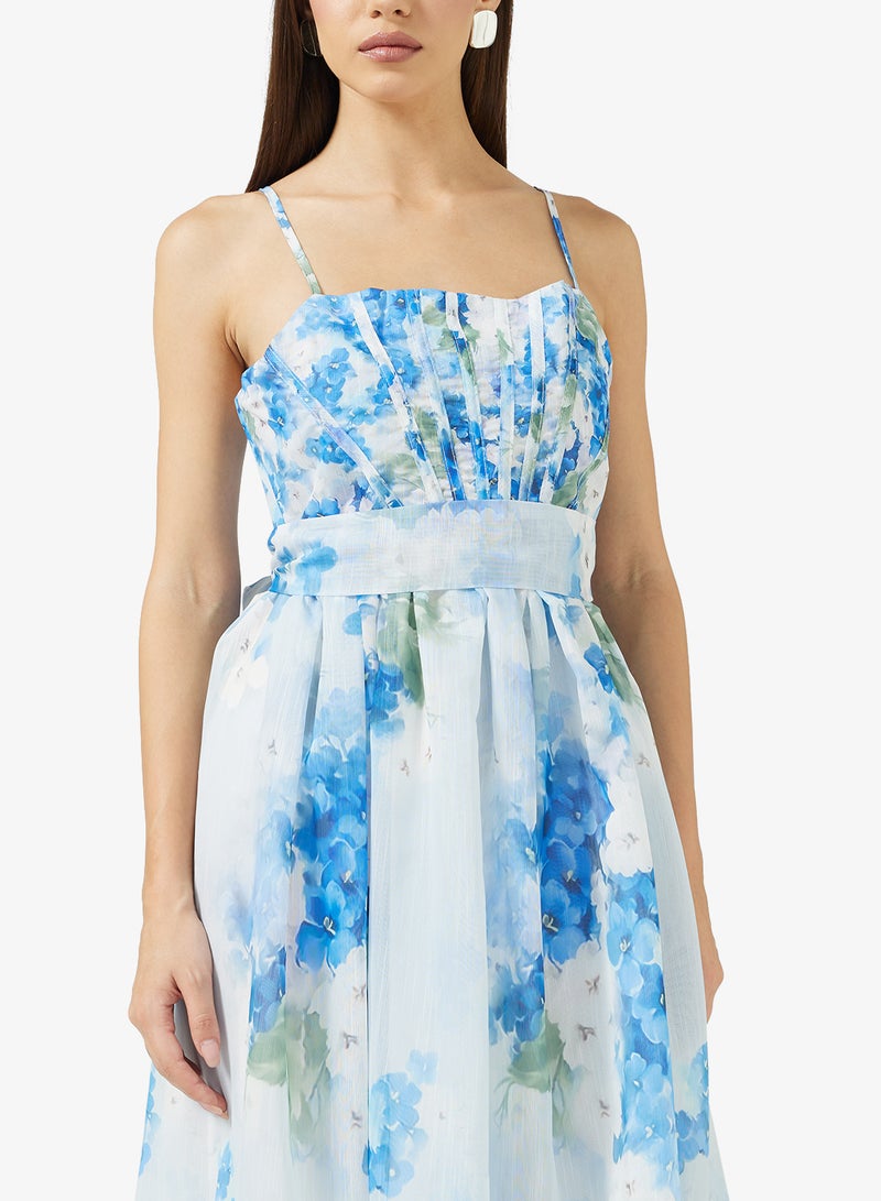 ايلا فستان مطبوع بأشرطة - Image 3