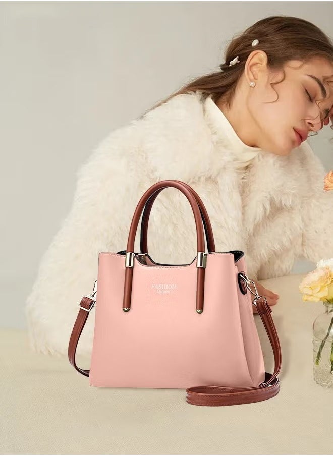 Canway - Retro Elegant Handbag Advanced Leather Unique Chic All-match Large Capacity One Shoulder/Crossbody Messenger Bag for Women/Mother/Girl Friend Gift - Image 1