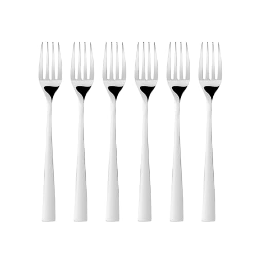 FnS Slimline Stainless Steel Mirror Finish Dinner Fork Set of 6 for Noodles, Dinner Cutlery Set for Home Kitchen and Dinning - Image 1