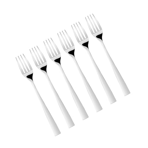 FnS Slimline Stainless Steel Mirror Finish Dinner Fork Set of 6 for Noodles, Dinner Cutlery Set for Home Kitchen and Dinning - Image 2