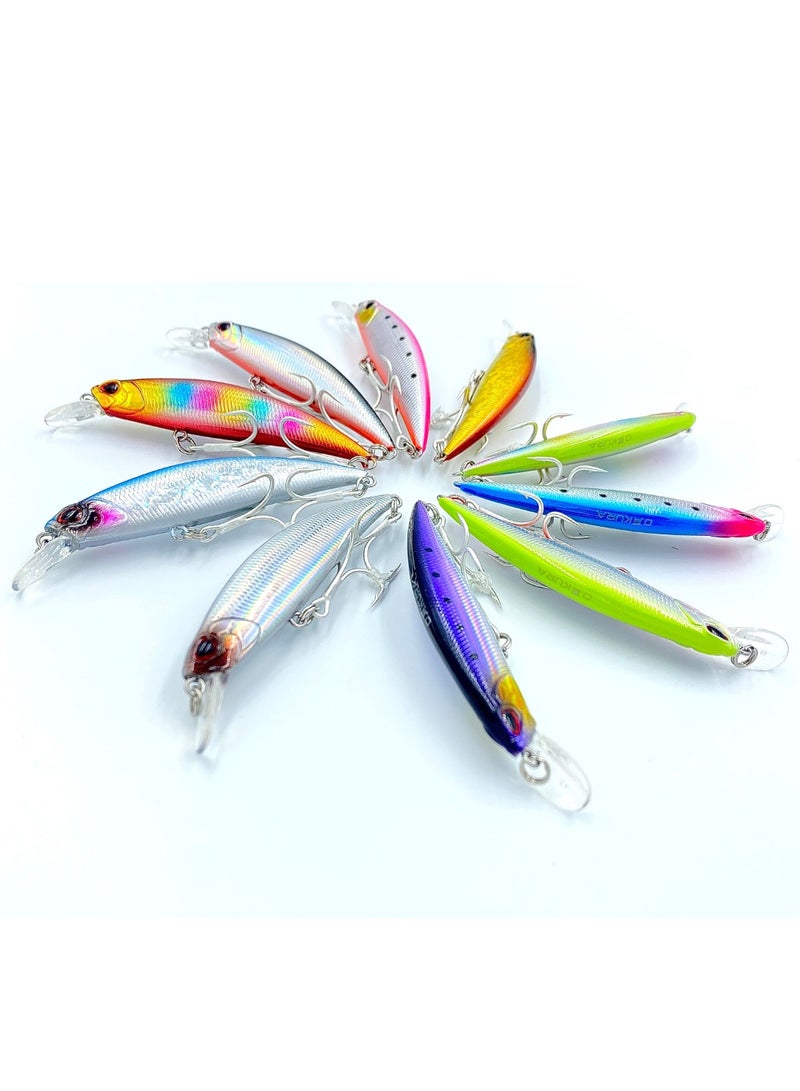 أوكورا خطاف ثلاثي BKK من أوكورا بروت - طول 50 ملم، وزن 4.7 جرام، حركة غرق اهتزازية، تصميم منخفض مقاومة الهواء، 10 ألوان ساحرة - Image 2