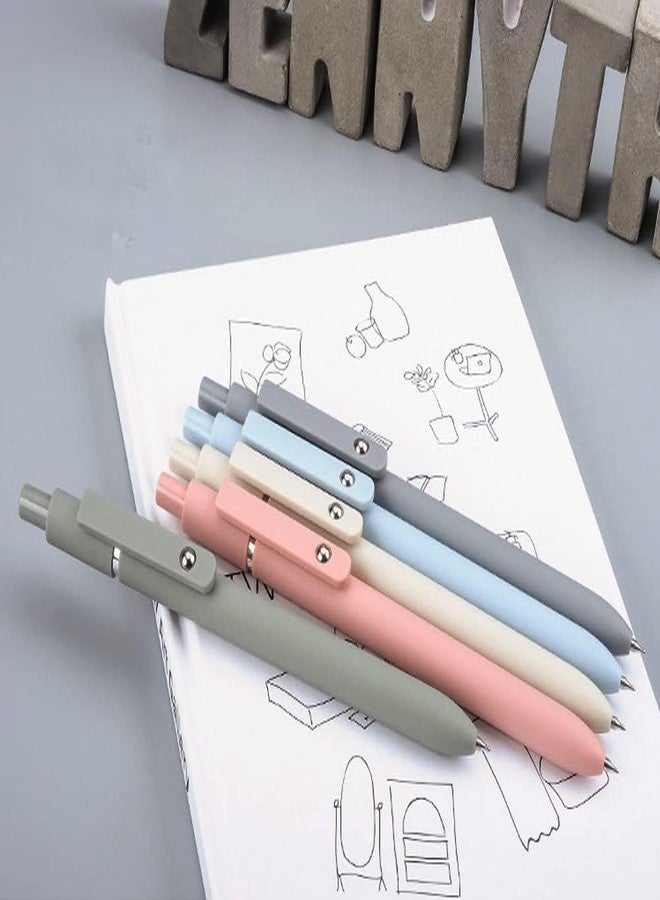sencoo 10 pack Black Gel Pens and Refills 0.5mm Fine Point Quick Drying Ink Smooth Writing Retractable Pens (5 Pens+5 Original Refills) (style1) - Image 3