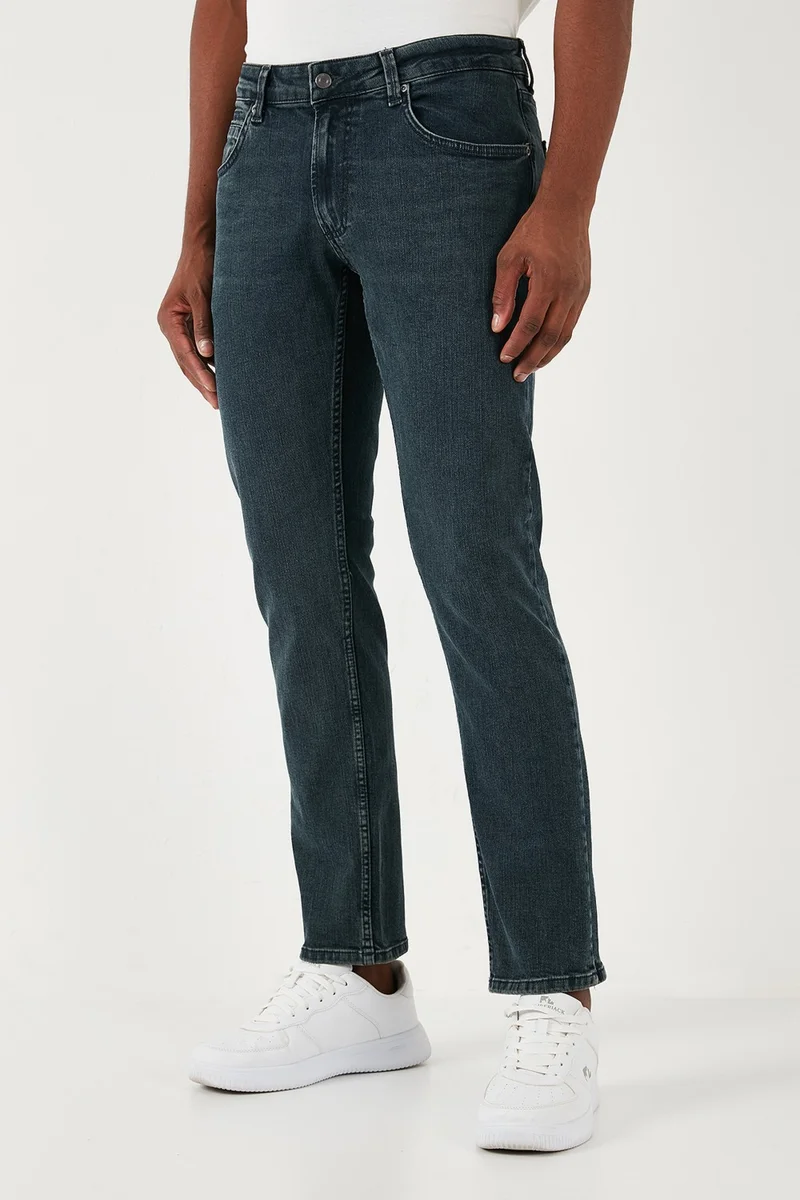 Buratti Stretch Cotton Regular Fit Normal Waist Straight Leg Jeans Men's Jeans 2210S09PARMA