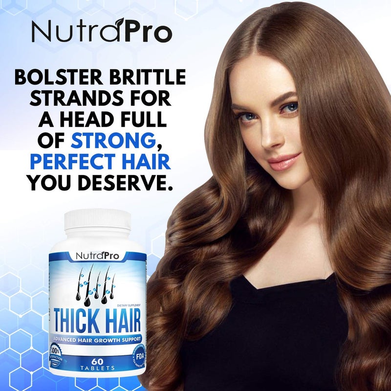 NutraPro Thick Hair Growth Vitaminsâ€“ Hair Growth Pills With DHT Blocker Stimulates Faster Growth for Weak, Thinning Hairâ€“Biotin Hair Supplements with Keratin & Collagen Helps Men&Women Grow Perfect Hair. - Image 2
