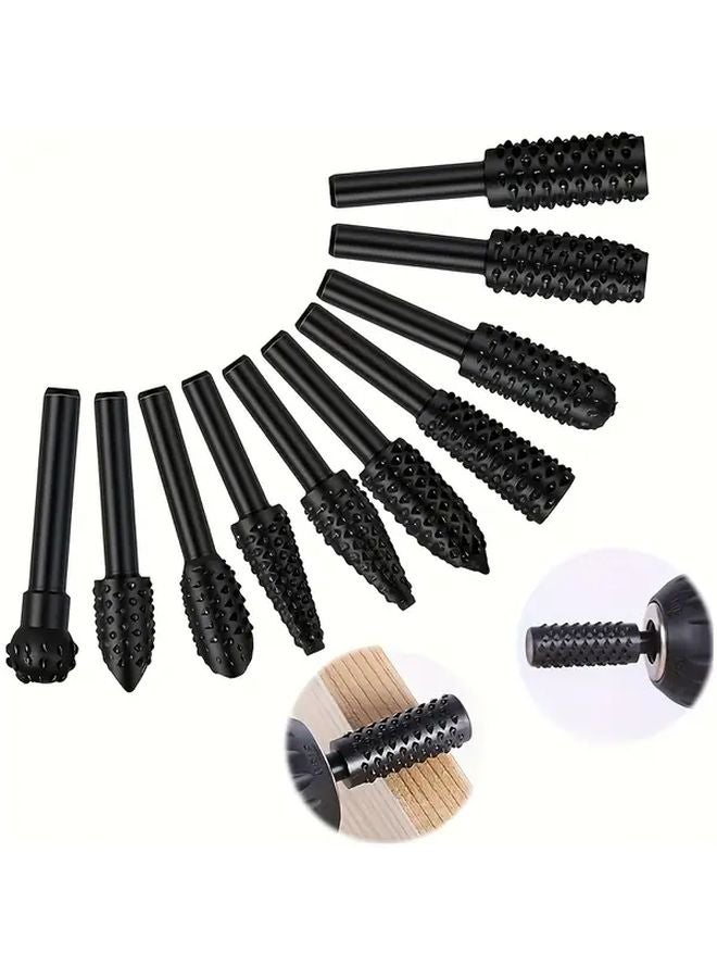 5pcs Wood Carving Rotary Rasp Drill Bit Set For Woodworking Engraving Polishing - Image 3