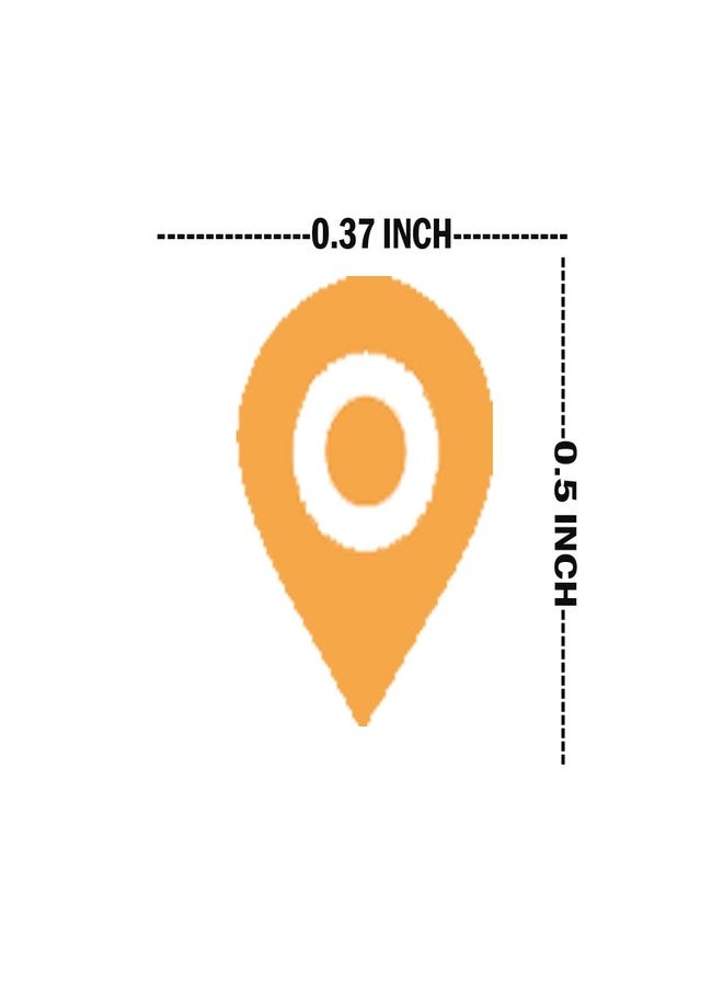 Top label Map Location Position Stickers,Waterproof Removable Sticker,Colored map Location Sticker,Map Pointer Stickers,Indicator Labels,100 Pcs - Image 2