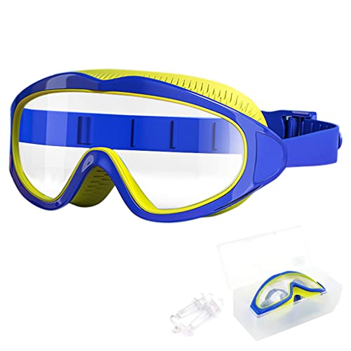 Optifit® Big Frame Swimming Goggles Leakproof Swimming Goggles for Children Kids Swim Goggles with Anti Fog and UV Protection for Boys Girls for Age 3-16 - Image 1