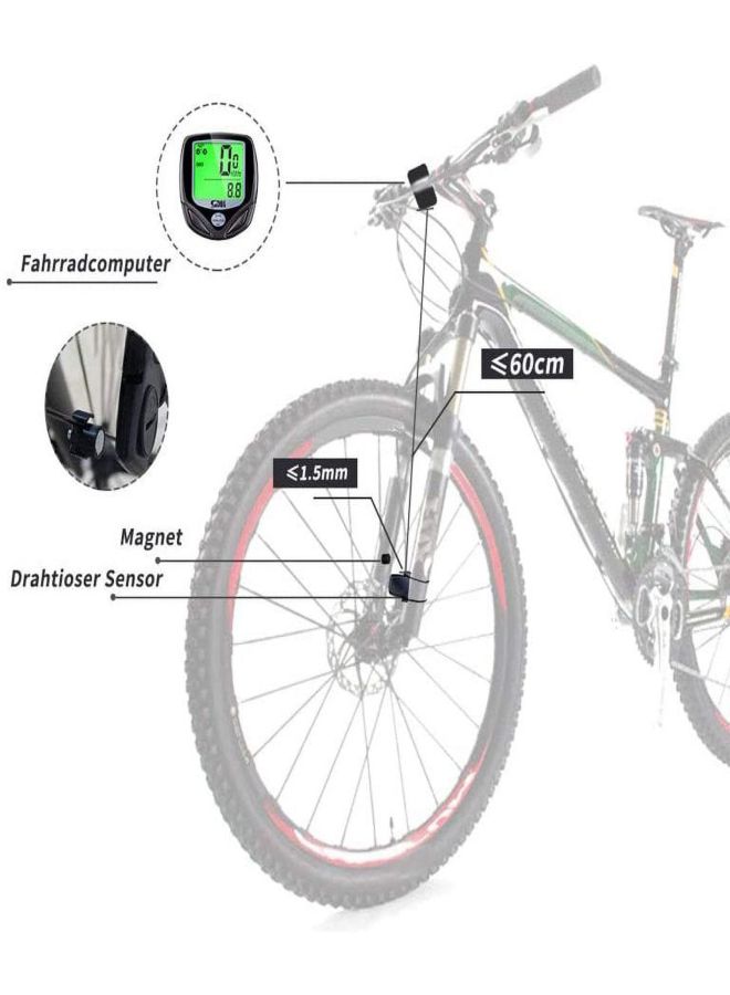 Generic CYCLOTECH Wireless Bike Speedometer and Odometer with LCD Display, Waterproof Cycling Computer for Road and Mountain Bikes  - Image 4