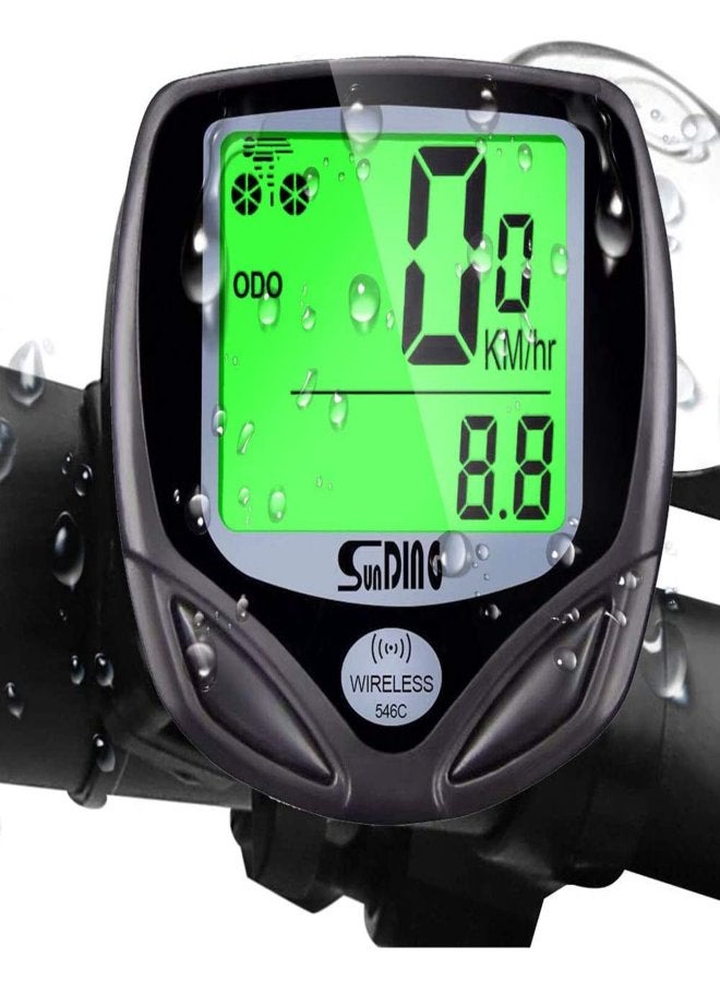 Generic CYCLOTECH Wireless Bike Speedometer and Odometer with LCD Display, Waterproof Cycling Computer for Road and Mountain Bikes  - Image 1