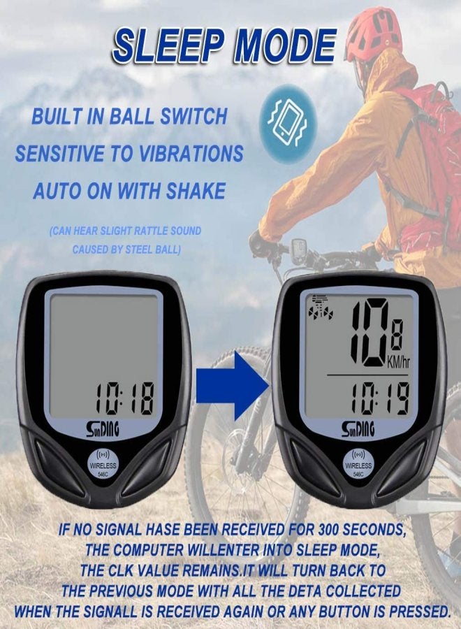 Generic CYCLOTECH Wireless Bike Speedometer and Odometer with LCD Display, Waterproof Cycling Computer for Road and Mountain Bikes  - Image 5
