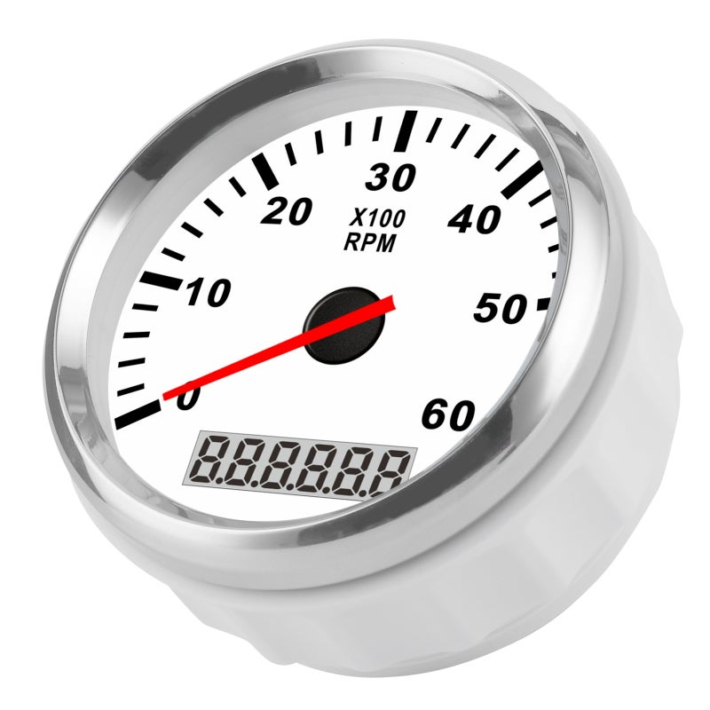 Tachometer Gauge 0-6000 RPM Universal Digital Tachometer - IP67 Waterproof Backlight Tach Meter for Vehicle Yacht Boat RV - Image 5