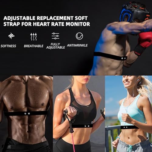 Fitcent Adjustable Soft Belt Heart Rate Monitor Chest Replacement Strap Only Compatible with MYZONE SWITCH - Image 5