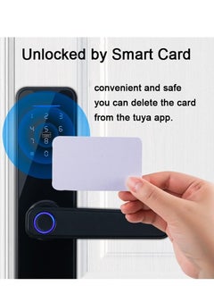 Arabest Tuya Smart Lock Fingerprint Lock Door Lock Keypad Door Lock with Handle Fingerprint Electronic Deadbolt Door Lock Smart Door Lock Compatible with Tuya APP  - Image 3