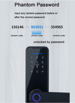 Arabest Tuya Smart Lock Fingerprint Lock Door Lock Keypad Door Lock with Handle Fingerprint Electronic Deadbolt Door Lock Smart Door Lock Compatible with Tuya APP  - Image 4