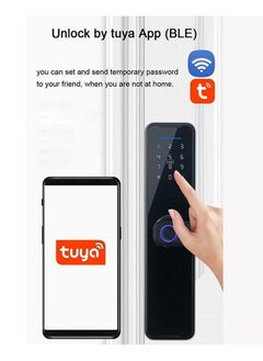 Arabest Tuya Smart Lock Fingerprint Lock Door Lock Keypad Door Lock with Handle Fingerprint Electronic Deadbolt Door Lock Smart Door Lock Compatible with Tuya APP  - Image 5