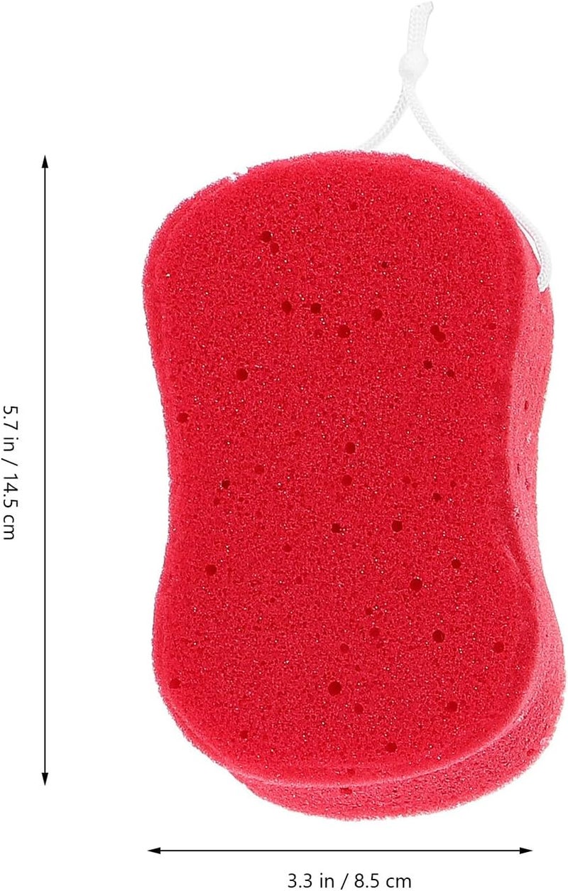 5pcs Bath Sponges Body Scrubber Deep Exfoliating Shower Sponge with Hanging Rope Mixed Colors for Home Bathing and Personal Care Style Color - Image 2