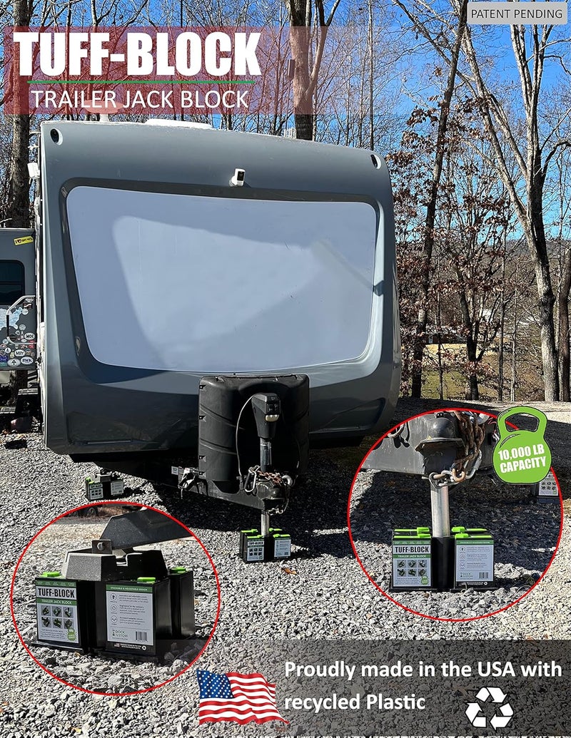 Dock N Stow TUFF-BLOCK Trailer Jack Block - Supports 10,000 lbs for RV, Camper, and Boat - Image 4