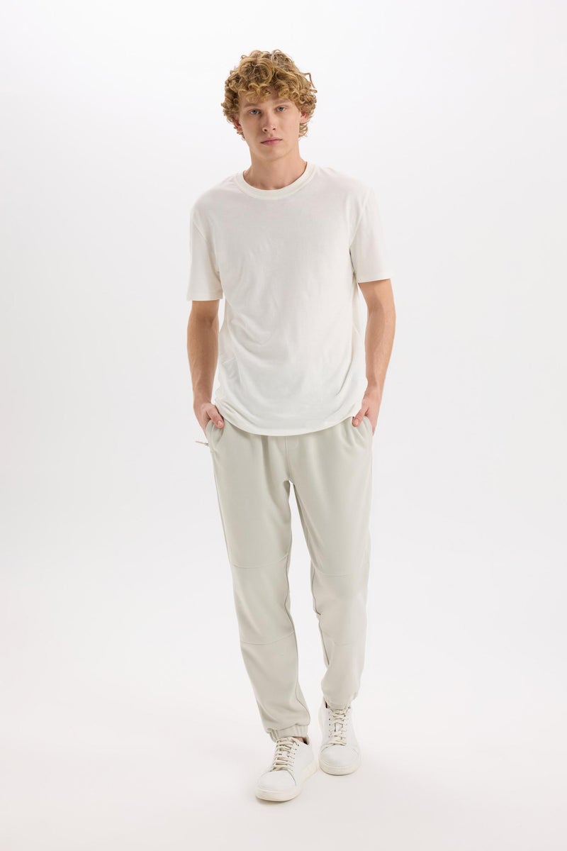 DeFacto Beige Man Regular Fit Zipper Pocket Sweatpants Casual - Image 2