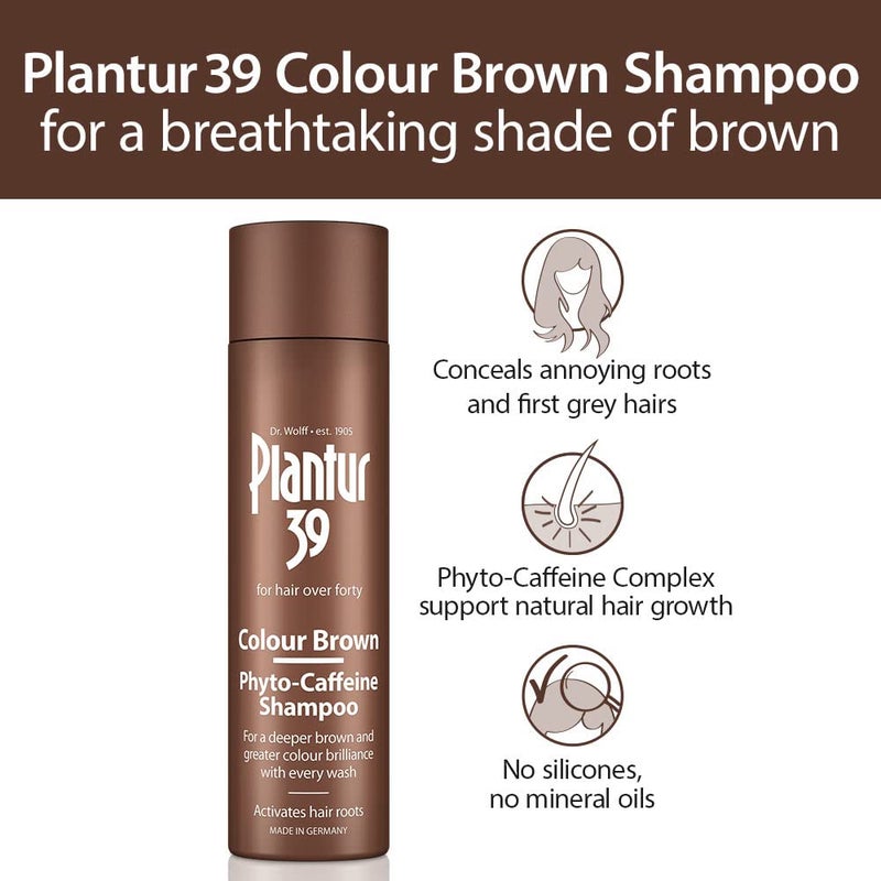 Plantur 39 Color Brown Phyto-Caffeine Shampoo, 8.45 Fl Oz - Image 2