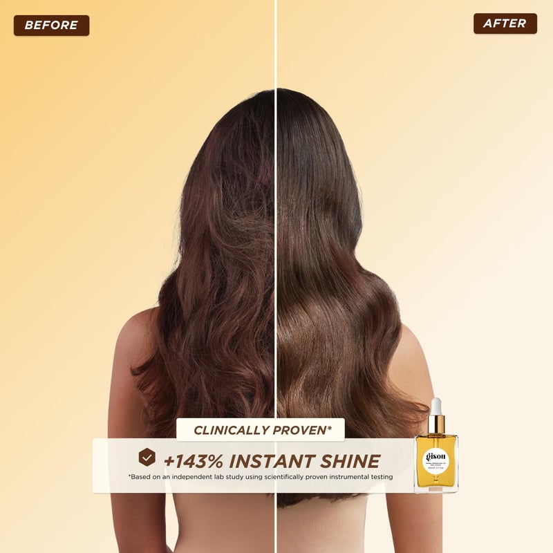 Gisou Honey Infused Hair Oil - Hydrating & Frizz Control Treatment with Mirsalehi Honey, Adds Shine & Heat Protectant for All Hair Types, 1.7 Fl Oz - Image 3