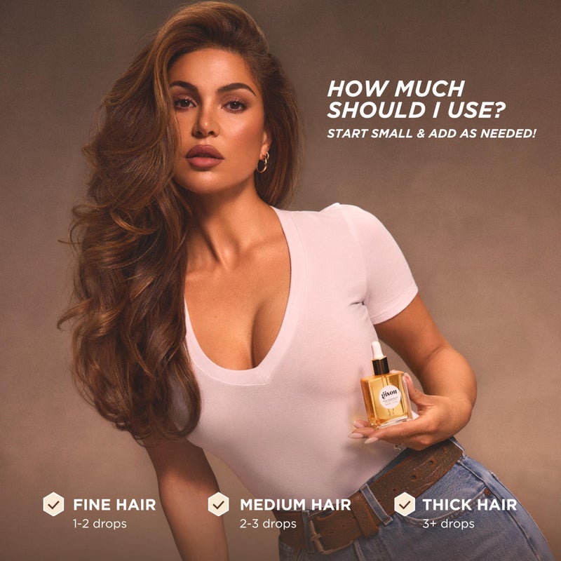 Gisou Honey Infused Hair Oil - Hydrating & Frizz Control Treatment with Mirsalehi Honey, Adds Shine & Heat Protectant for All Hair Types, 1.7 Fl Oz - Image 5