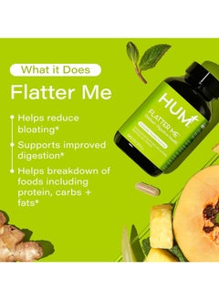 HUM Flatter Me, Debloat, Digestive Health 60 Vegan Capsules  - Image 4