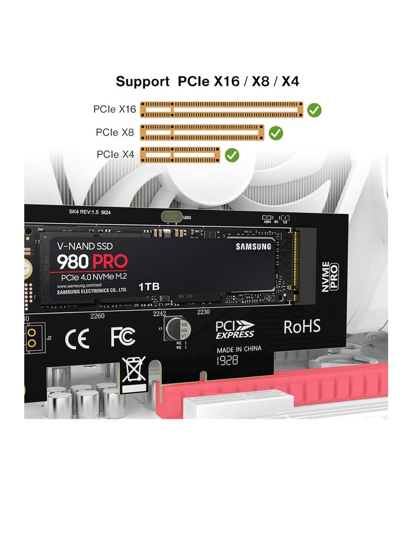 Generic - M.2 NVMe SSD to PCIe 4.0 Adapter Card with Heatsink - Image 1