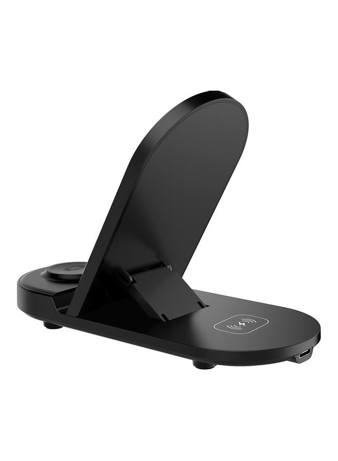 Loquat 3 In 1 Wireless Charger for Mobile Phone Black - Image 2